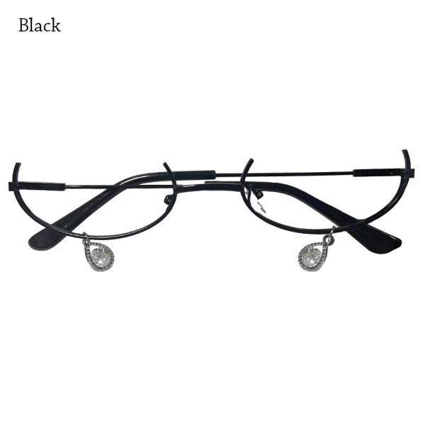 Søt hjerteinnfatning Plysjdukkebriller SVART Black