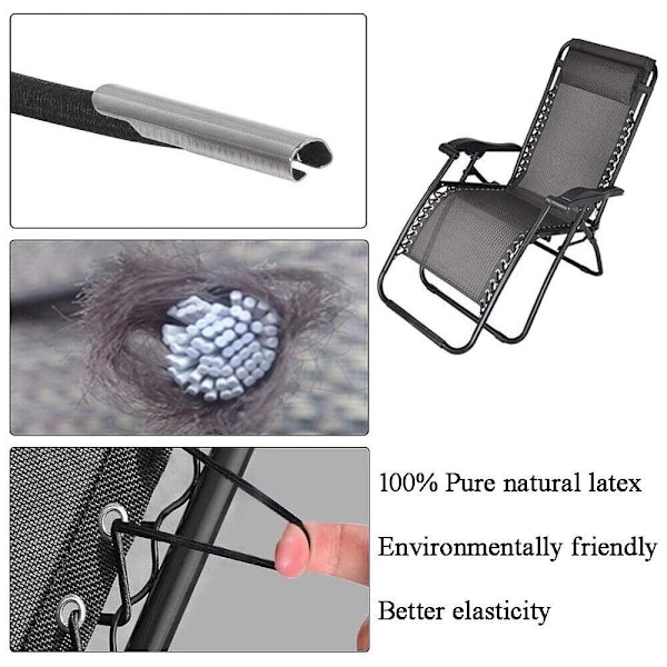4 st/set Elastisk Snöre Stol Vilstol GRÅ grey
