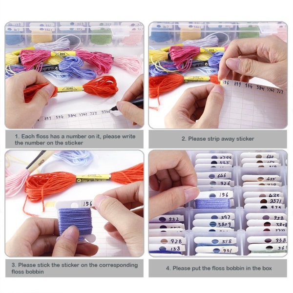 Embroidery Organizer Box Floss Winder muovisäilytys