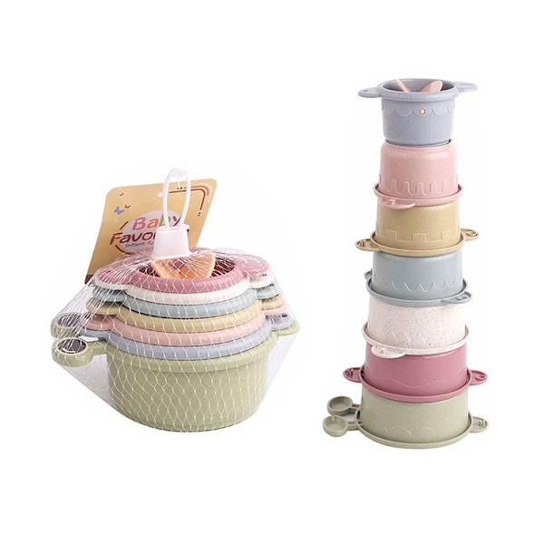 Baby stable kopper Stack Cup Legetøj STYLE-1 STYLE-1 Style-1