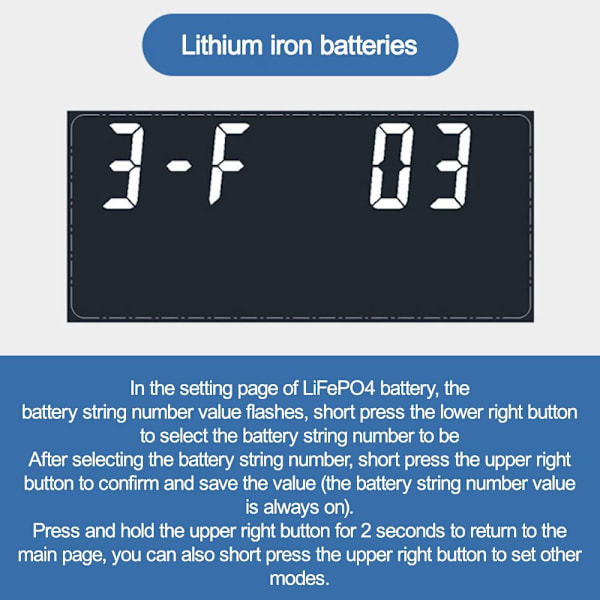 Batterikapacitetsindikator Digitalt voltmeter A A A