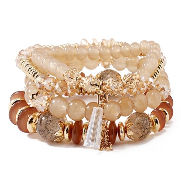 Bohemian Beads Rope Multilayer Armbånd C C C