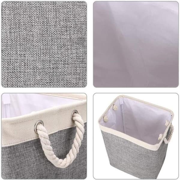 Klesvaskpose Sammenleggbar Klesvaskkurv BEIGE&GRÅ beige&grey