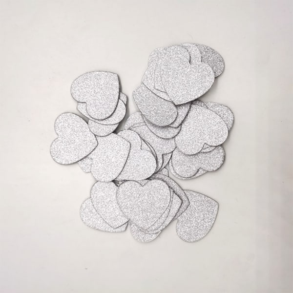 200kpl Paper Confetti Paperijätteet SILVER HEART SHAPE HEART Silver Heart Shape-Heart Shape