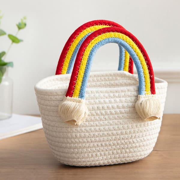 Cotton Rope Woven Bag Handväskor KHAKI khaki