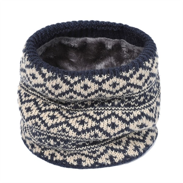 Strikket Neck Gaiter Neck Warmer MARINE BLÅ navy blue