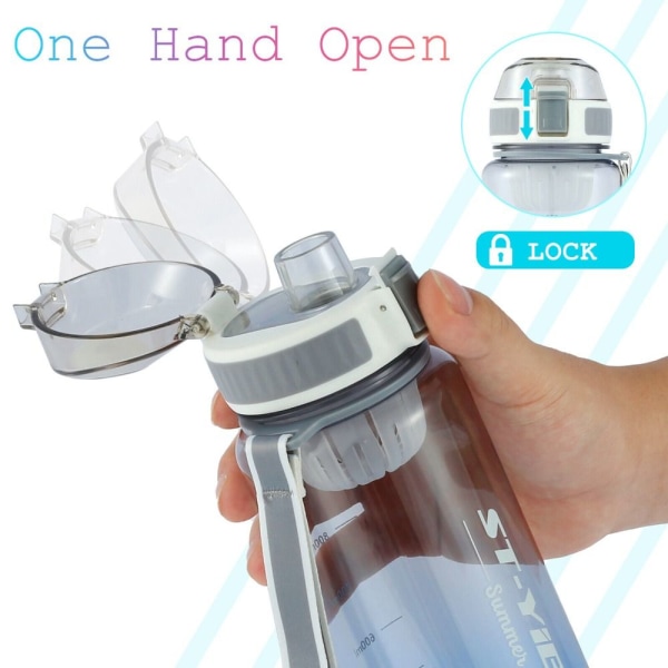 Vandflaske Student Vandkop GRÅ 850ML 850ML Grey 850ML-850ML