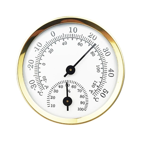 Pointer Type Hygrothermograph Termo-hygrometer GULD gold