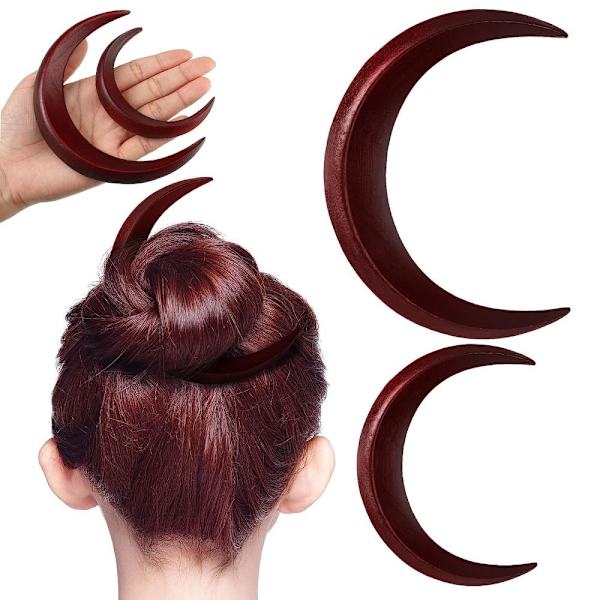 Moon Shape Hårnål Hårgaffel BRUN S S brown S-S