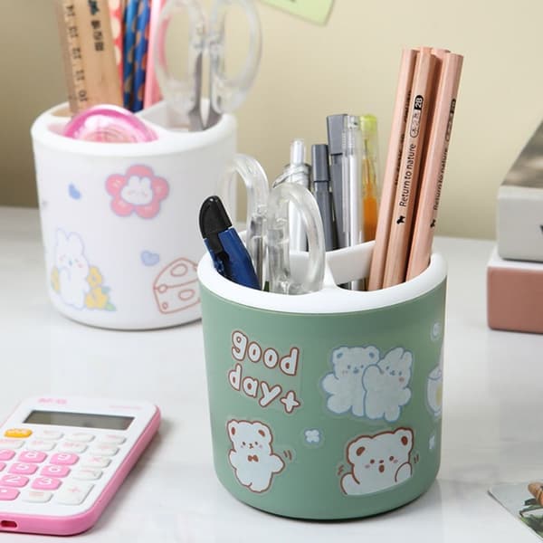 2 STK Penholder Makeup Børste Holder BLÅ Blue