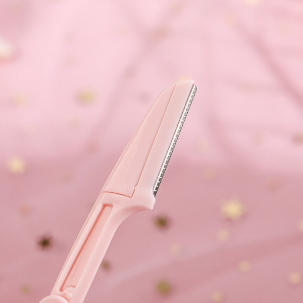 6st Ögonbrynstrimmer Eyebrow Shaper Razor ROSA pink