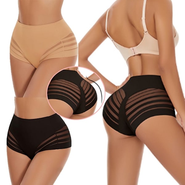 Tummy Control Trusser Sømløst undertøj SORT M Black M