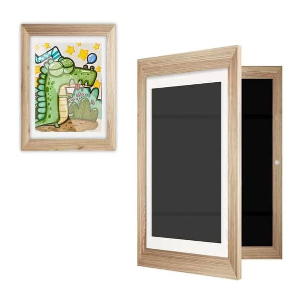 Kunstrammer til børn, kunstdisplayramme, BRUN Brown