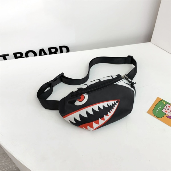 Shark Pattern Chest Bag Crossbody Chest Bag GRÖN green