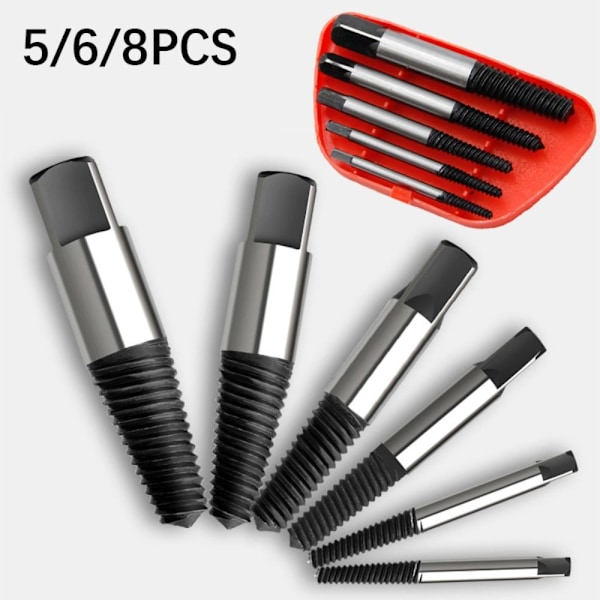 5/6/8 STK skadet skrueavtrekker ødelagt boltfjerner 6 STK 6 STK 6PCS