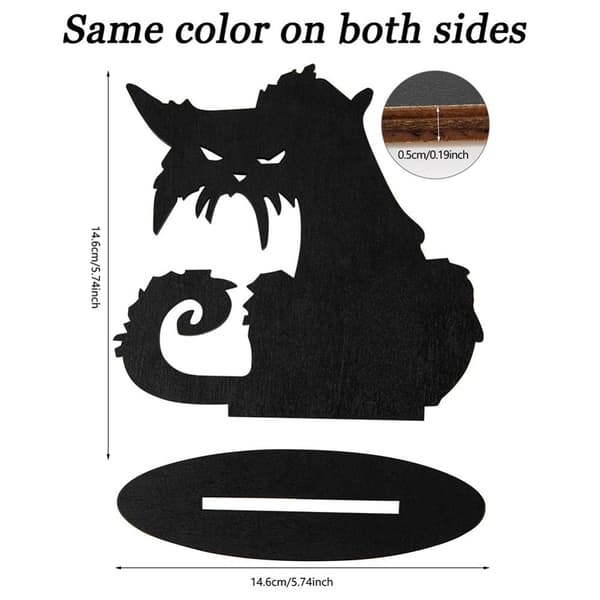 Halloween Skrivebord Ornament Sort Heks Ridning Skulptur B B B