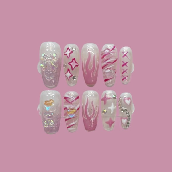 Pure Manual False Nail Y2K Hottie Håndlagde Nails S S