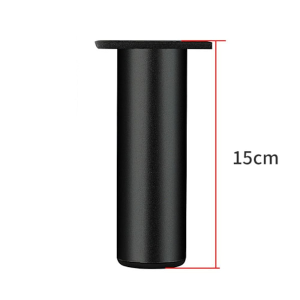 4stk/sett Metallben Møbelben SORT 15CM Black 15cm
