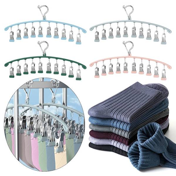 Dyppet Plastbøjle Multi Clip Bøjle GRÅ Grey