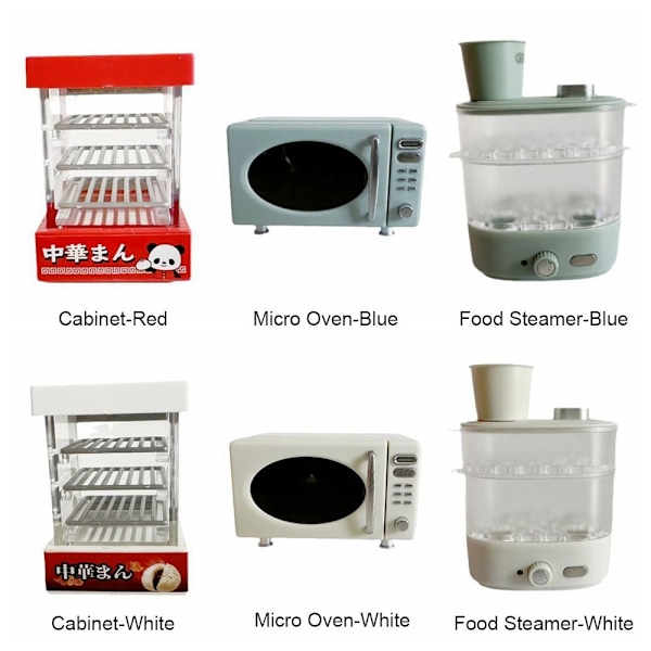 Dockskåp Mikrougn Miniatyrmatångare VIT MIKROUGN white micro oven-micro oven
