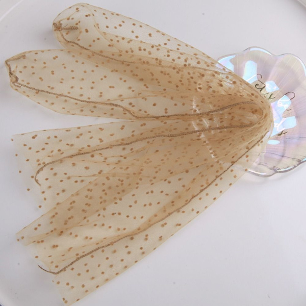 Dot Lace Sock Transparent Mesh Strumpor KAFFE coffee