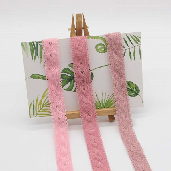 50 Jardin kuminauha Pitsi Stretch Trim SHERRY PINK Cherry Pink