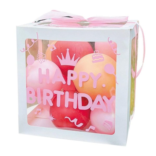 Födelsedagsballonglåda Transparent Box STIL 1 STIL 1 Style 1