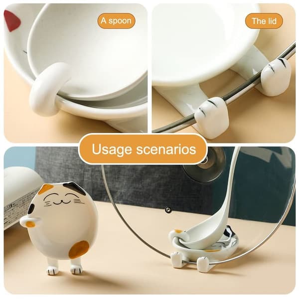 Cat Spoon Rest -lastan pidike KELTAINEN yellow