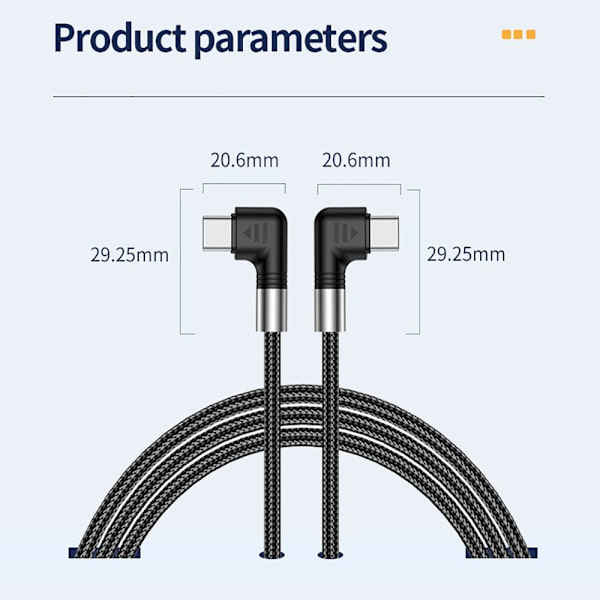 Typ C-kabel USB-C-datasladd 2M 2m