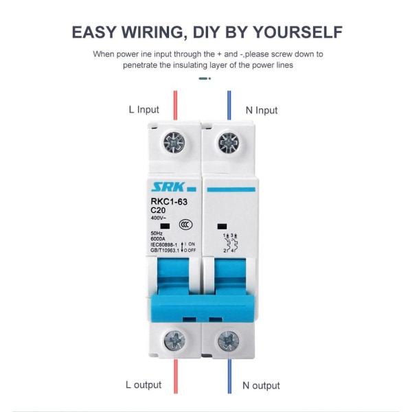 Mini effektbryter for PV System 2P DC