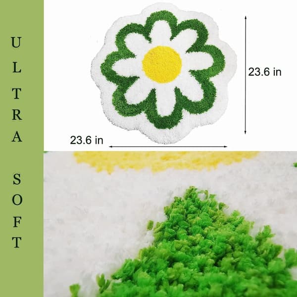 Blomstertæppe Blomsterformet tæppe Blomsterformet badeværelsestæppe