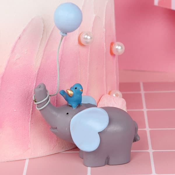 Elephant Ornament Elefantdocka ROSA Pink