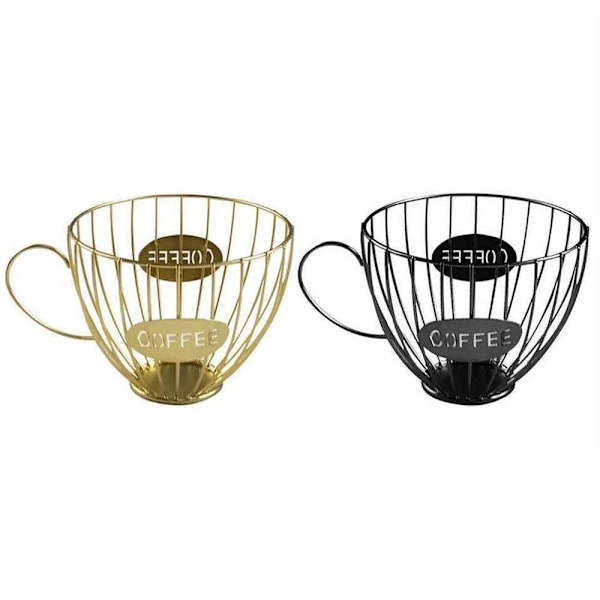 Kaffekrus Form opbevaringsstativ Frugtbakke SORT Black