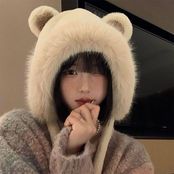 Pullover Hue Lei Feng Hat HVID white