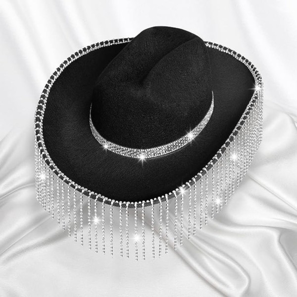 Rhinestone Cowgirl Hattu West Cowgirl Hatut VALKOINEN white