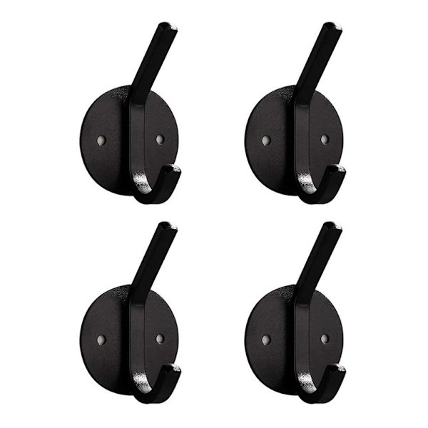 4stk Håndklekrok selvklebende kroker SORT RUND RUND black Round-Round