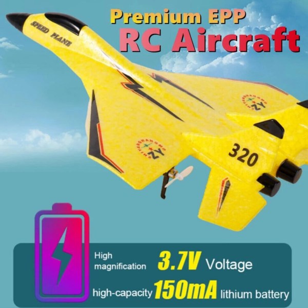 RC Glider Remote Control Aircraft KELTAINEN Yellow