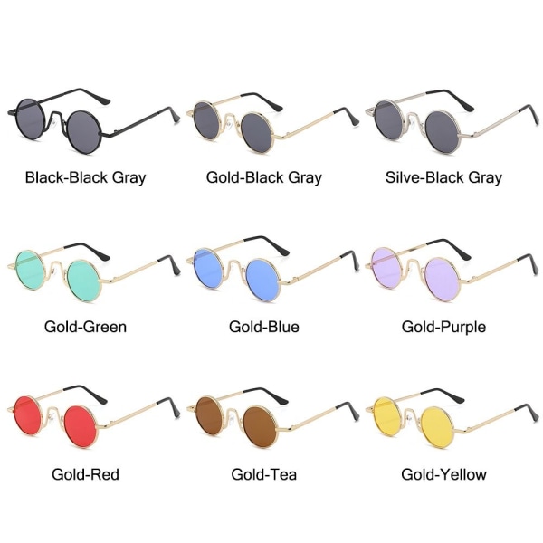 Små runde solbriller Circle Shades GULL-LILLA GULL-LILLA Gold-Purple