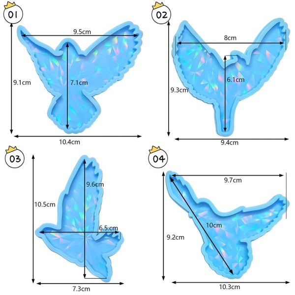 Eagle Nyckelring Silikonform Form MOLDS 3 3 blue 3-3