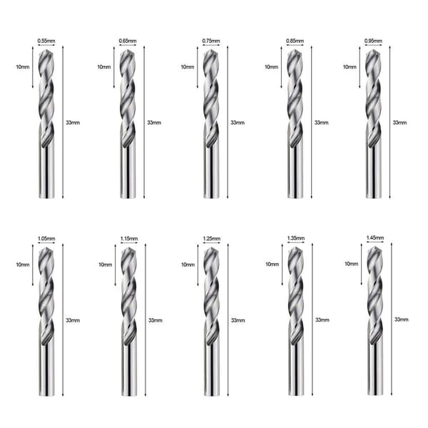 Twist Drill Bit Wolfram Stålbor 0,95MM 0.95mm
