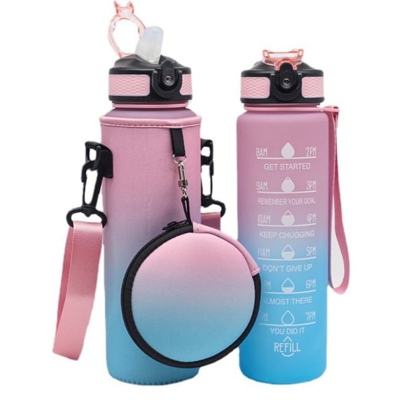 Förvaringsväska för vattenflaska ROSA&GRÖN pink&green