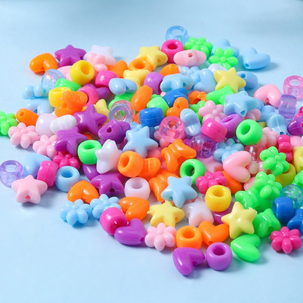 900 st Pony Bead Mix Style Crafts Star Beads Multicolor Craft