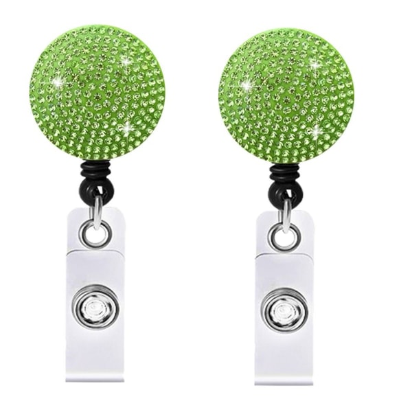 2stk Badge Holdere Badge Reel GRØN green