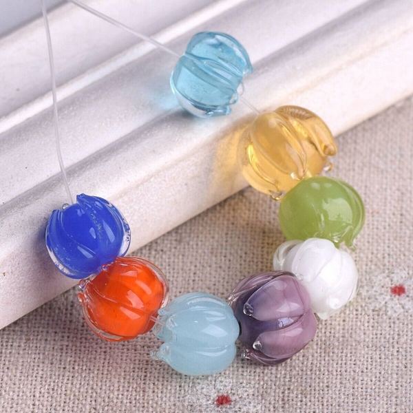 10 stk Blomsterknopperler Bell Orchid Beads BLÅ 10STK 10STK Blue 10Pcs-10Pcs