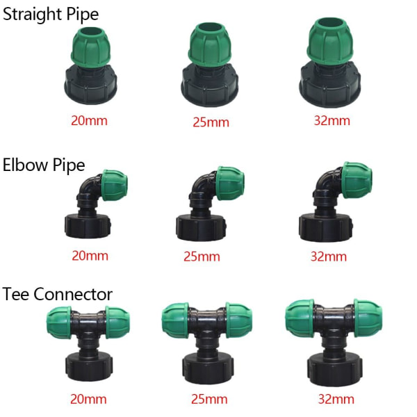 IBC Tank Adaptere Fitting Gjenge Connector 32MMTEE CONNECTOR 32mmTee Connector