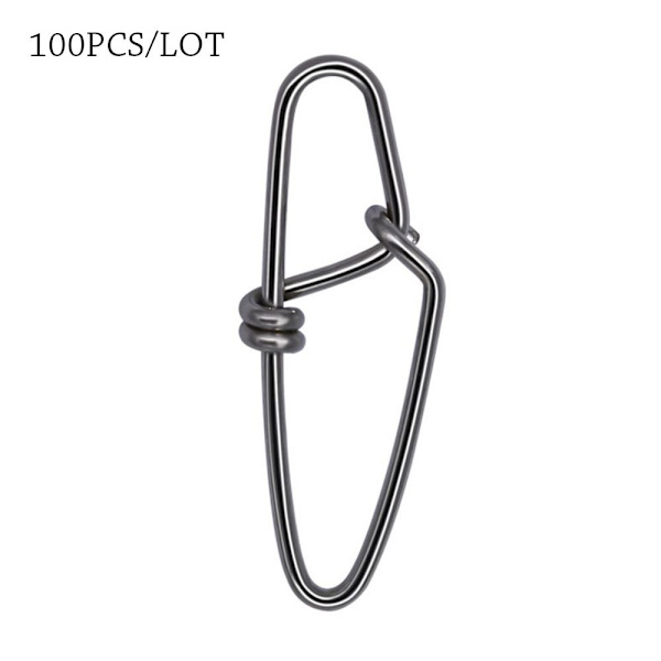 100 st Fishing Snap Connector med Pin Heavy Duty Ball 4 4 4