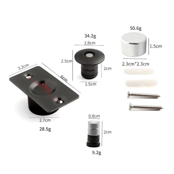 Dörrstopp Magnetisk Dörrhållare GRÅ Grey