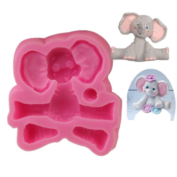 Kagedekorationsform Fondantform ELEPHANT ELEPHANT Elephant