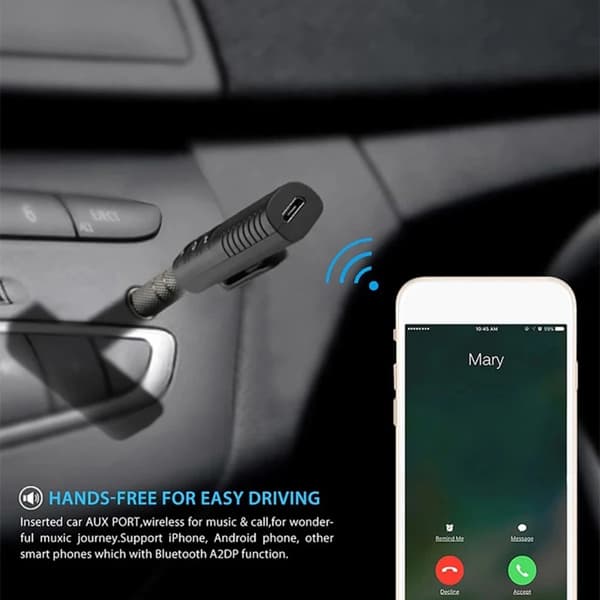 Bluetooth Mottaker Sender Adapter Audio Bluetooth Mottaker Black