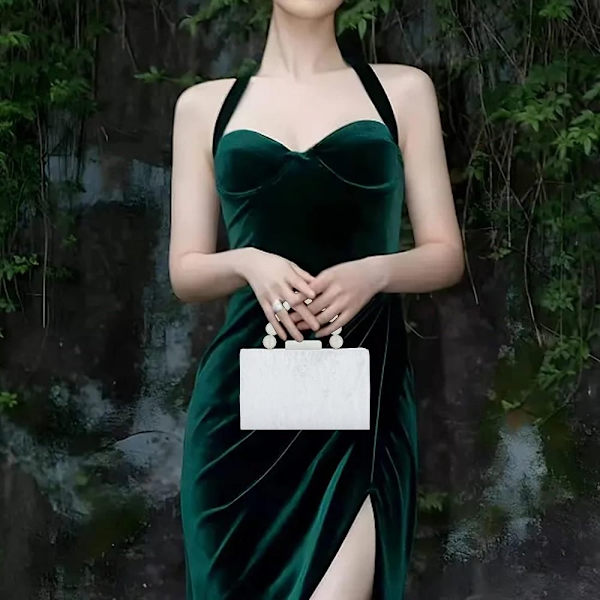 Aften clutch taske luksus håndtaske SORT Black